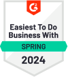 G2 Medal - Easiest to do business with - Spring 2024