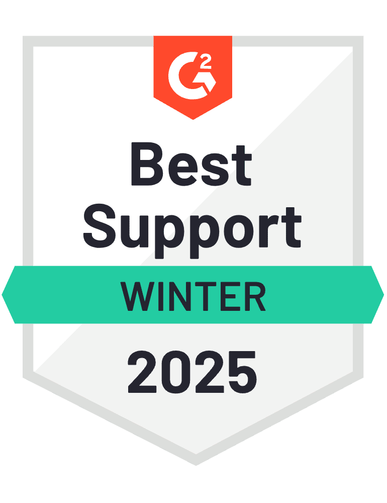 G2 badge fall 2024 best support