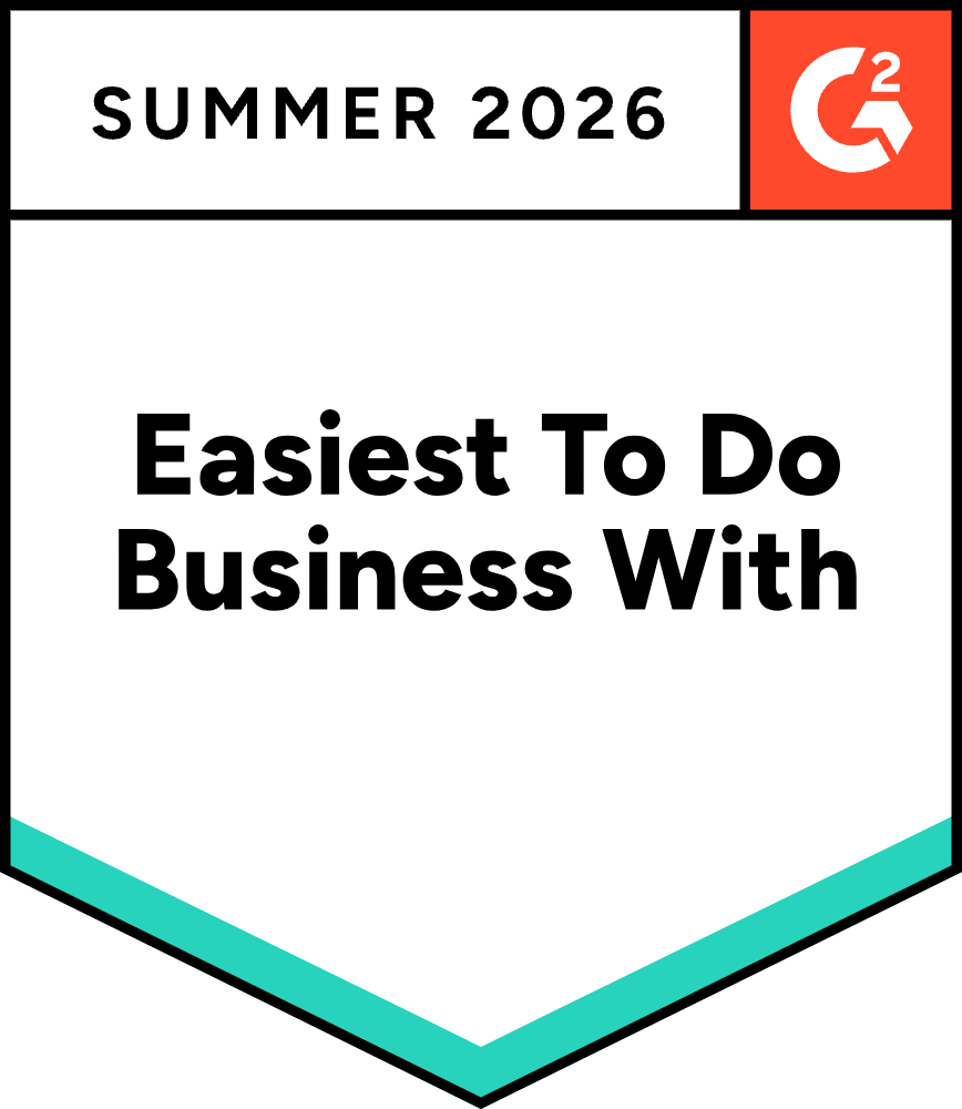 G2 badge fall 2024 easiest to do business with