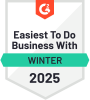 G2 badge fall 2024 easiest to do business with