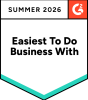 G2 badge fall 2024 easiest to do business with