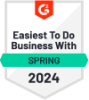 G2 Medal - Easiest to do business with - Spring 2024